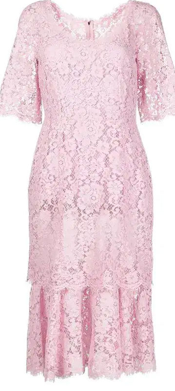 Dolce & Gabbana Pink Lace Dress