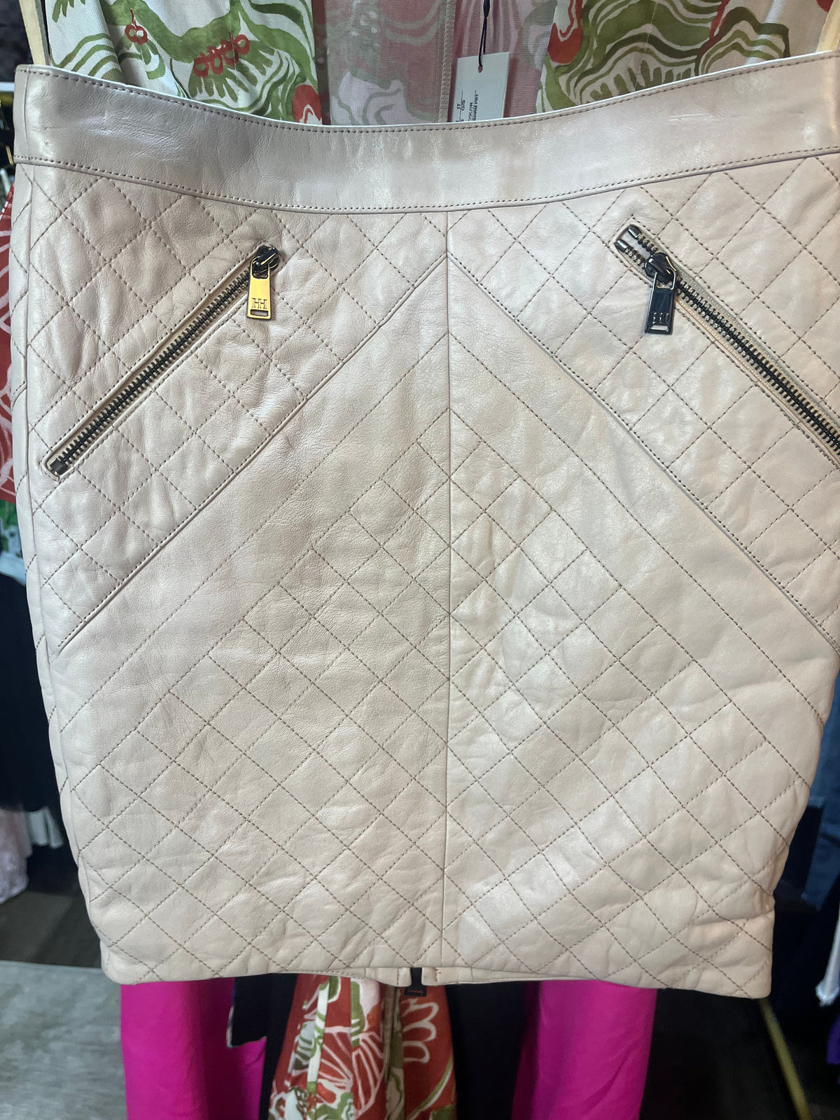 100% LAMBSKIN LEATHER SKIRT