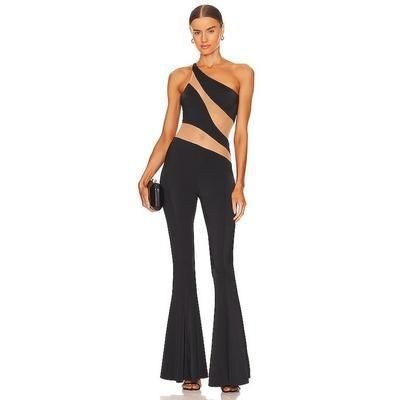 Snake Mesh Fishtail Jumpsuit Norma Kamali