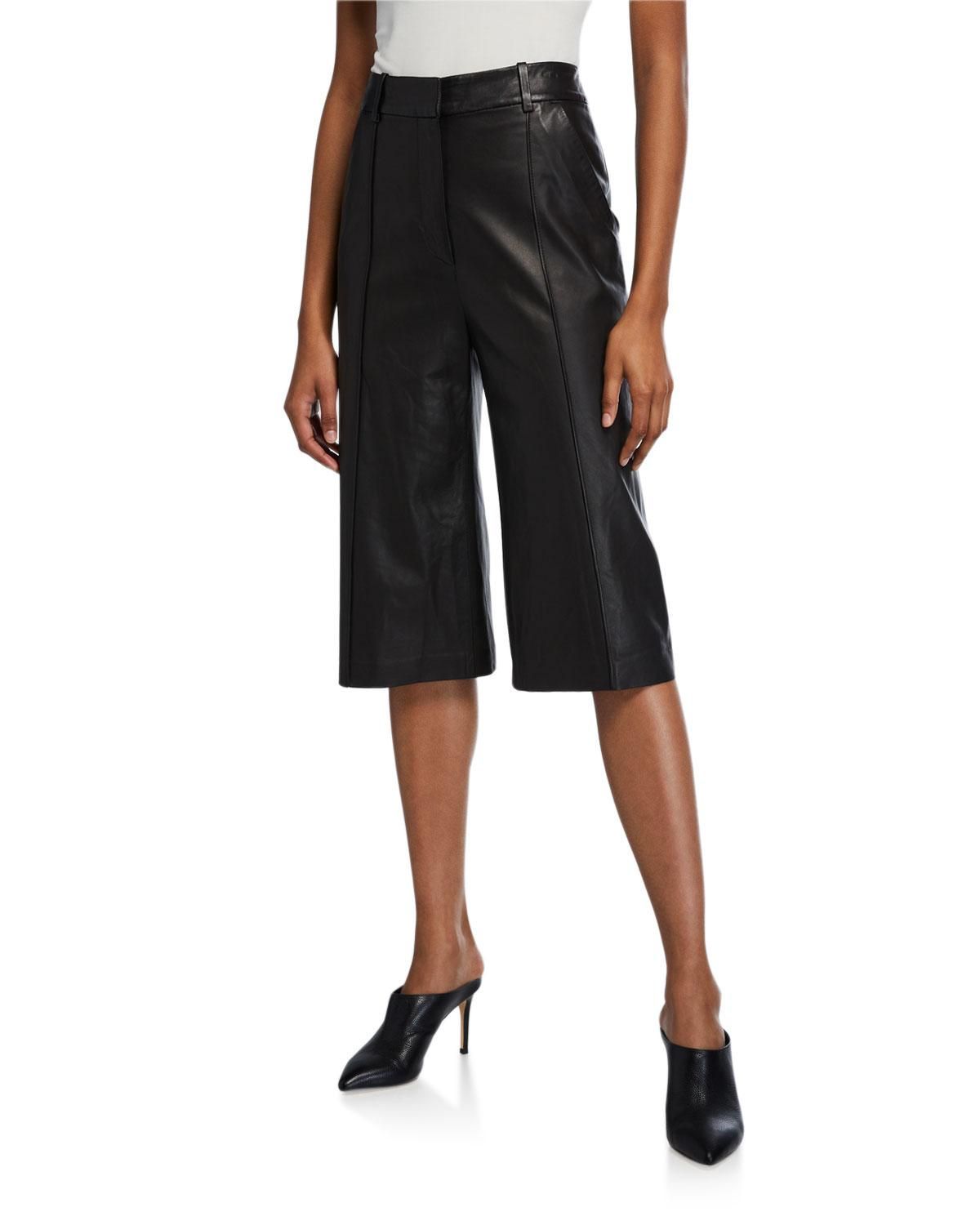 Veronica Beard Arnold Leather Culotte