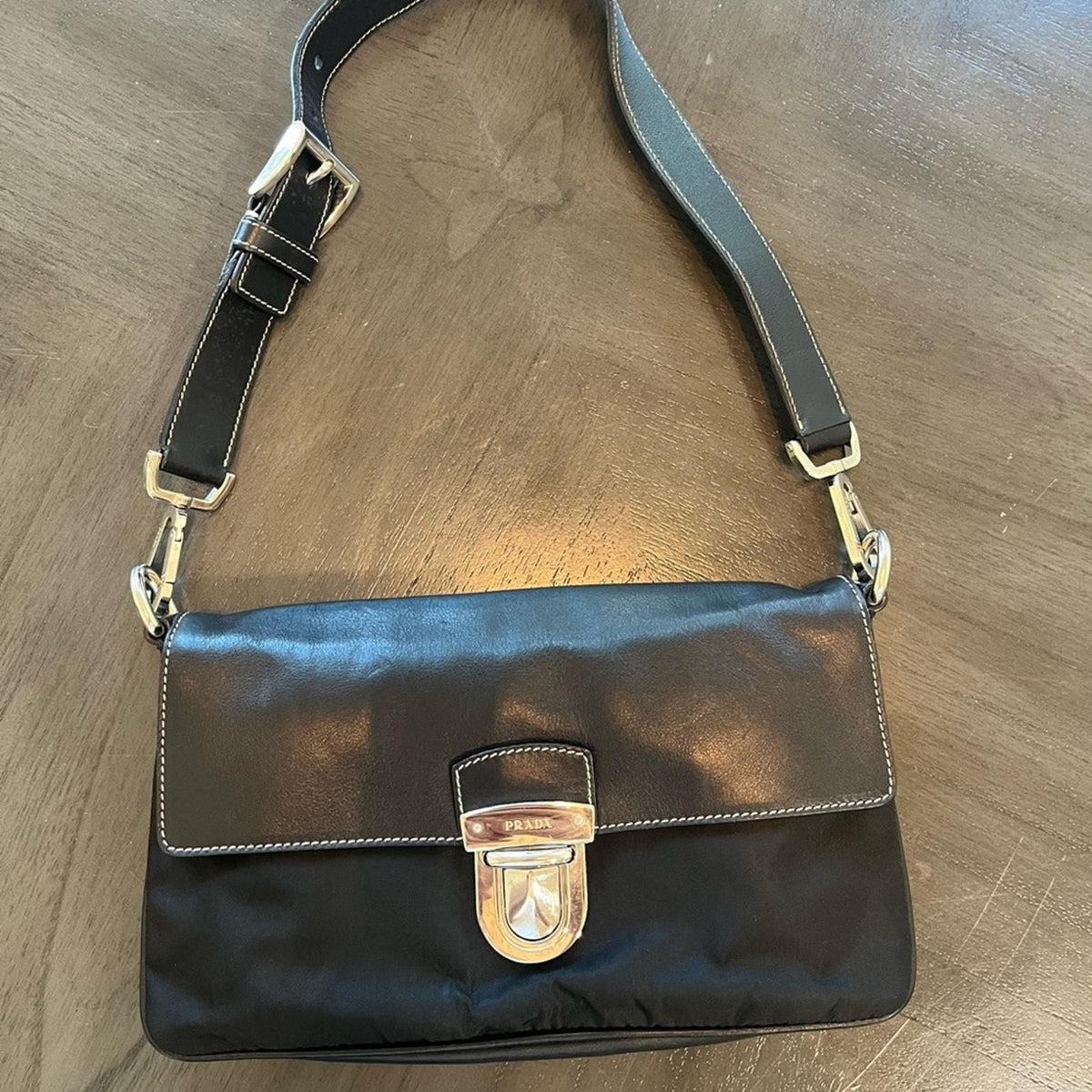 PRADA 2005 TESSUTO LEATHER BAG