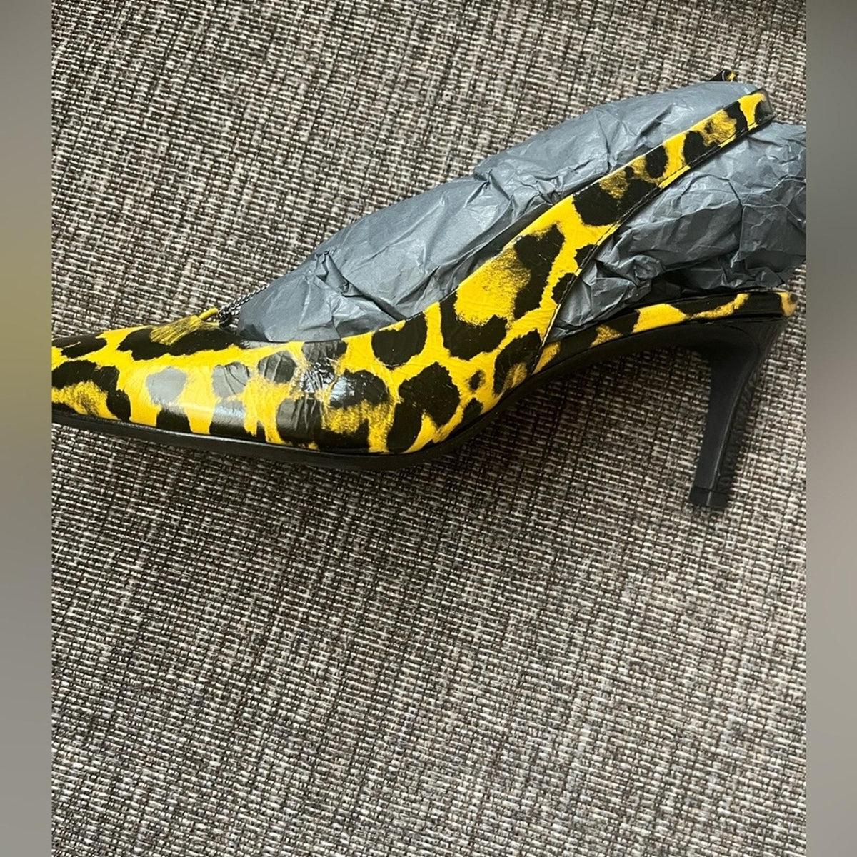 ZADIG & VOLTAIRE YELLOW LEOPARD HEEL
