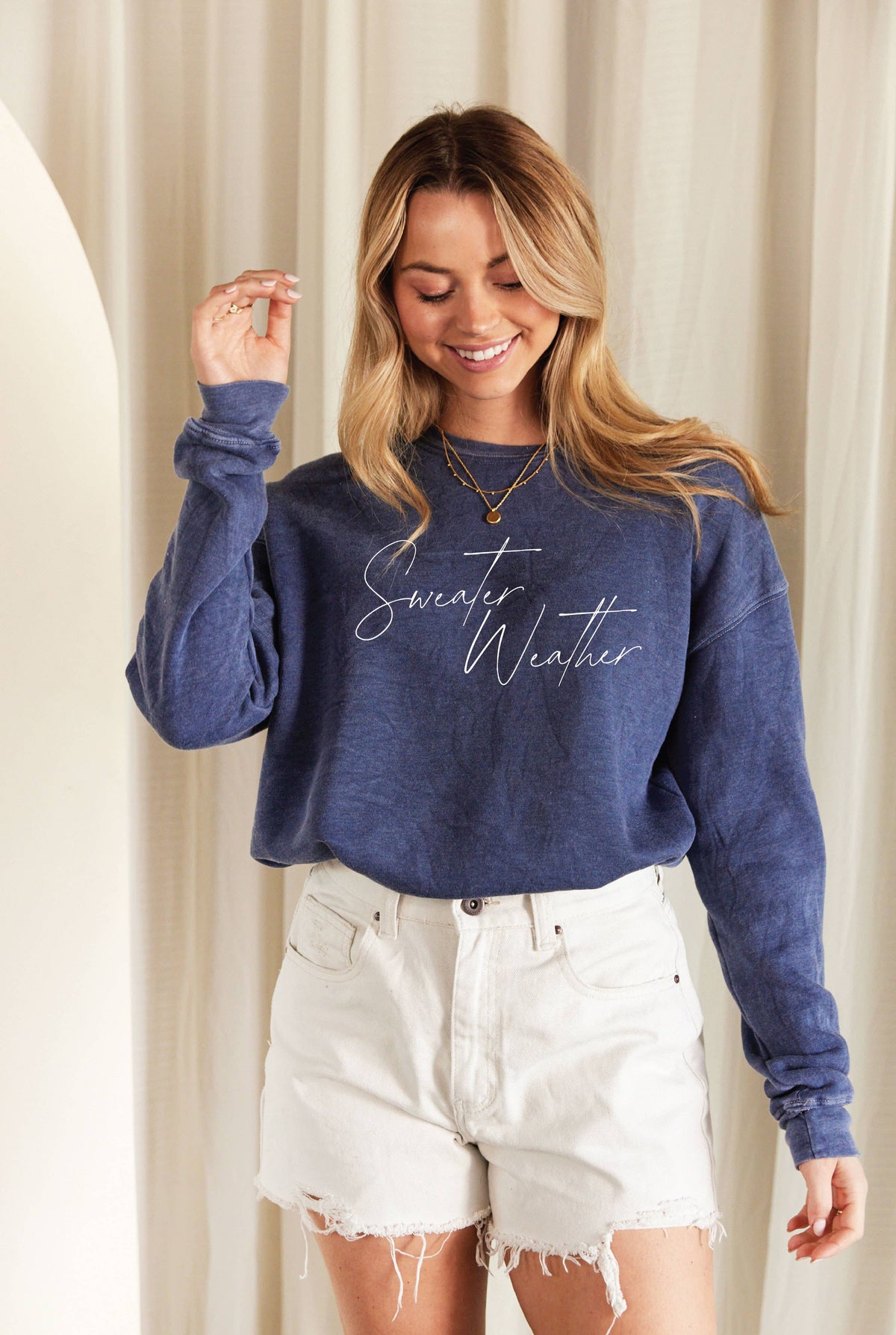 SWEATER WEATHER Mineral Graphic Sweatshirt - Premium Sweatshirt from OAT COLLECTIVE - Just $60! Shop now at Ida Louise Boutique
