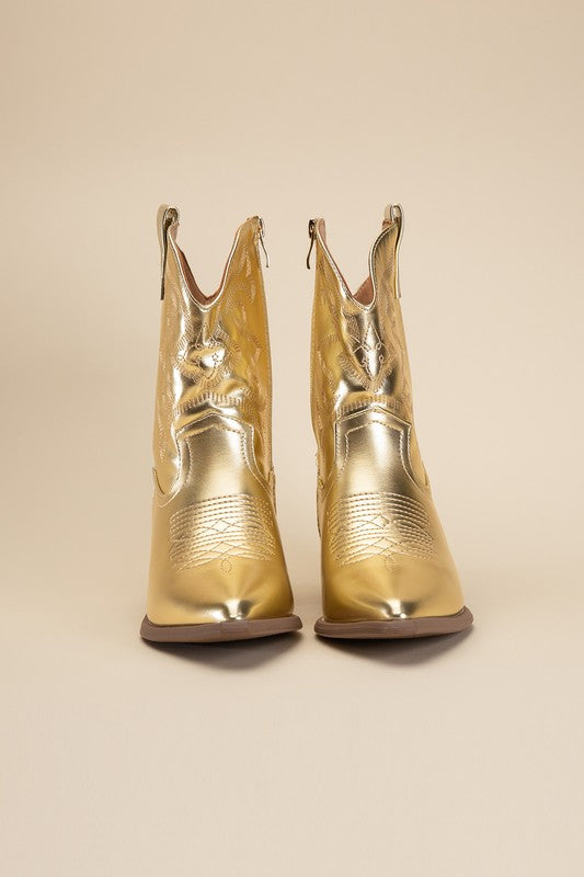 Sale - Metallic Westen Booties - Premium Boots from Top Guy Footwear - Just $66! Shop now at Ida Louise Boutique