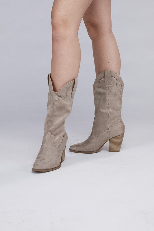 Akito Knee High Heel Cowboy Boots - Premium Boots from Fortune Dynamic - Just $68! Shop now at Ida Louise Boutique