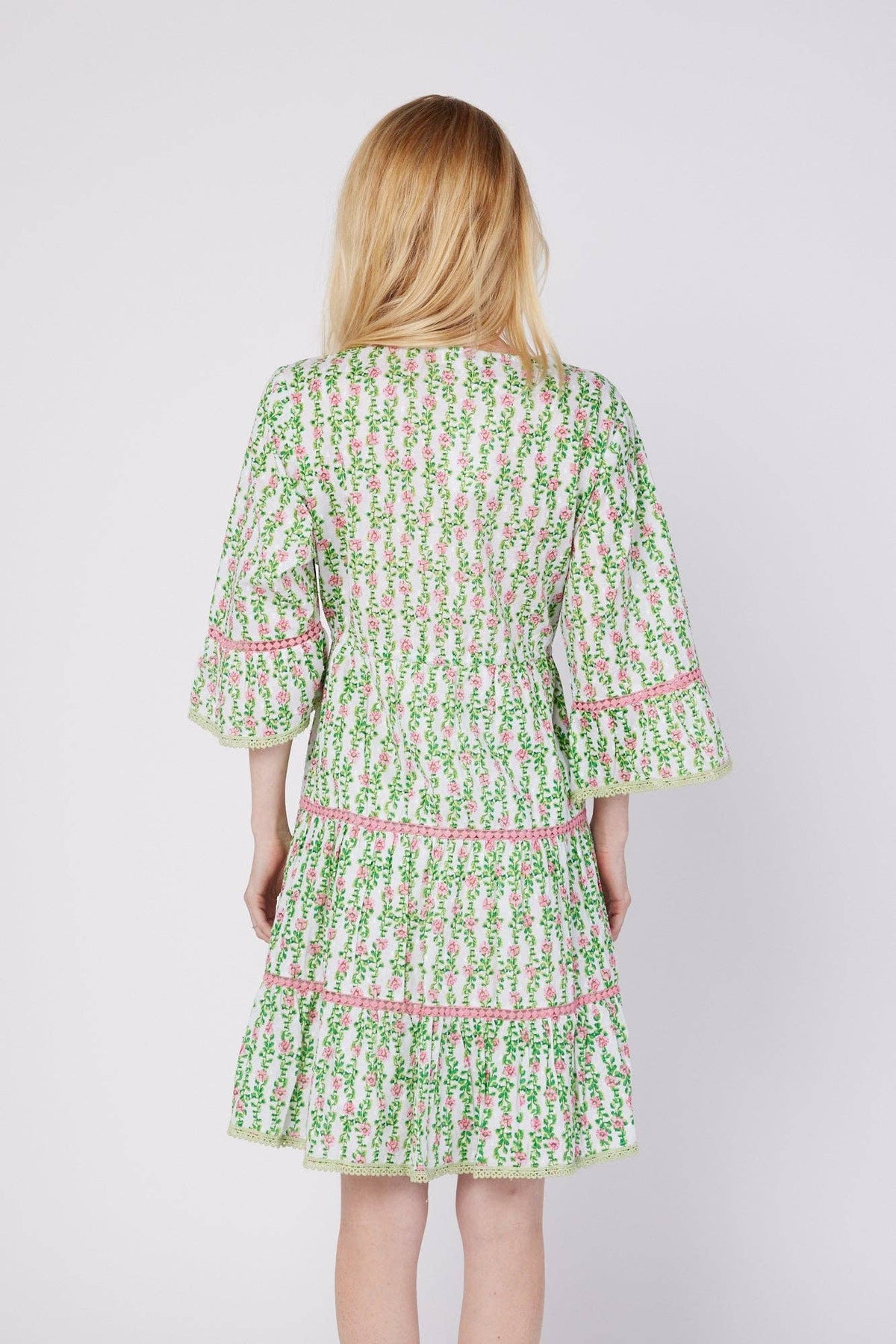 Desiderial Resort Spring Summer Dress Pink Green  Spring - Premium Dresses from ModaPosa - Just $87! Shop now at Ida Louise Boutique