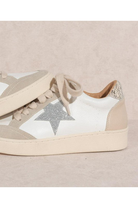 Star Embellished Sneakers With Tan Trim - Premium Tennis Shoes from Let's See Style - Just $68! Shop now at Ida Louise Boutique