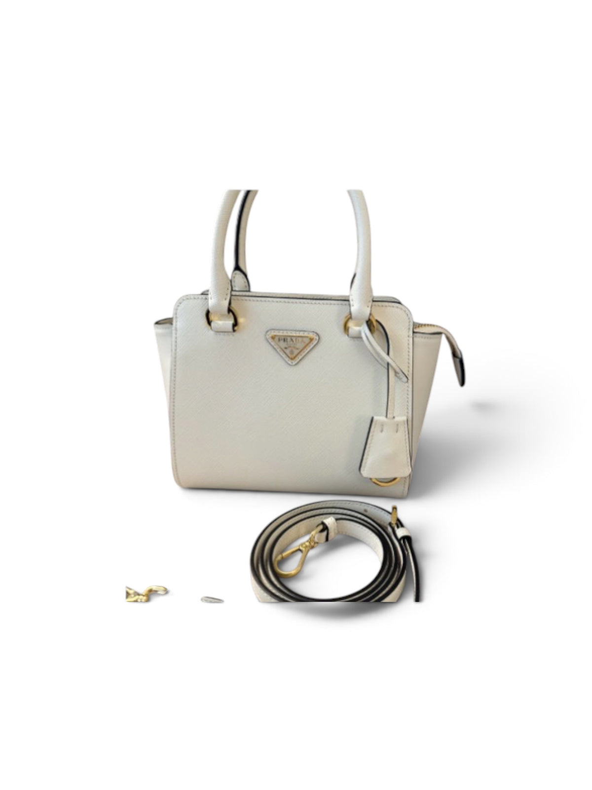Prada - White Saffiano Bag