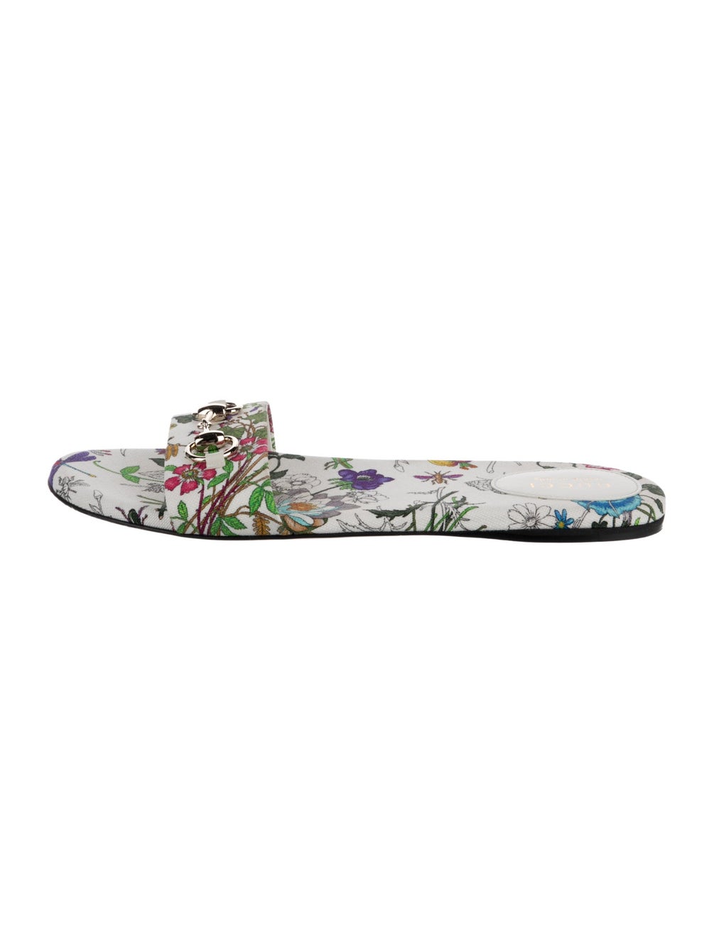 Gucci - Flora Print Canvas Slide