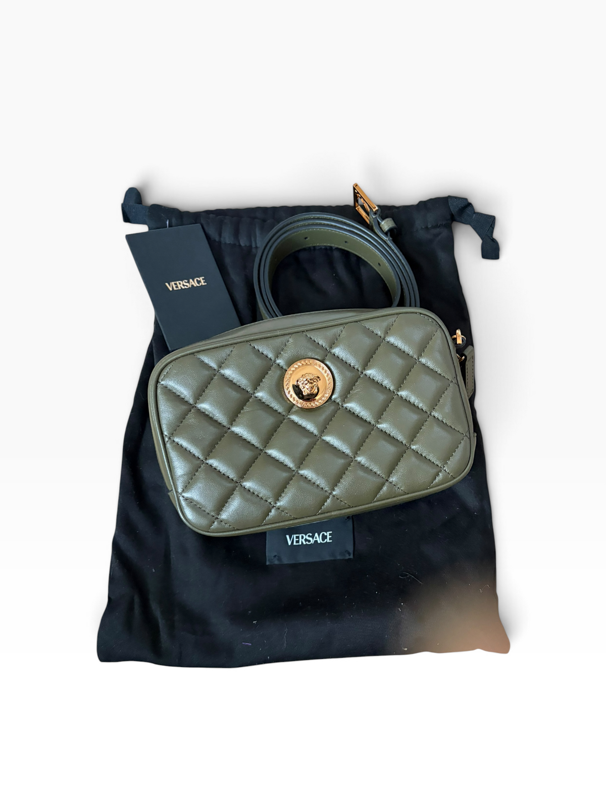 Versace - Olive Green Belt Bag