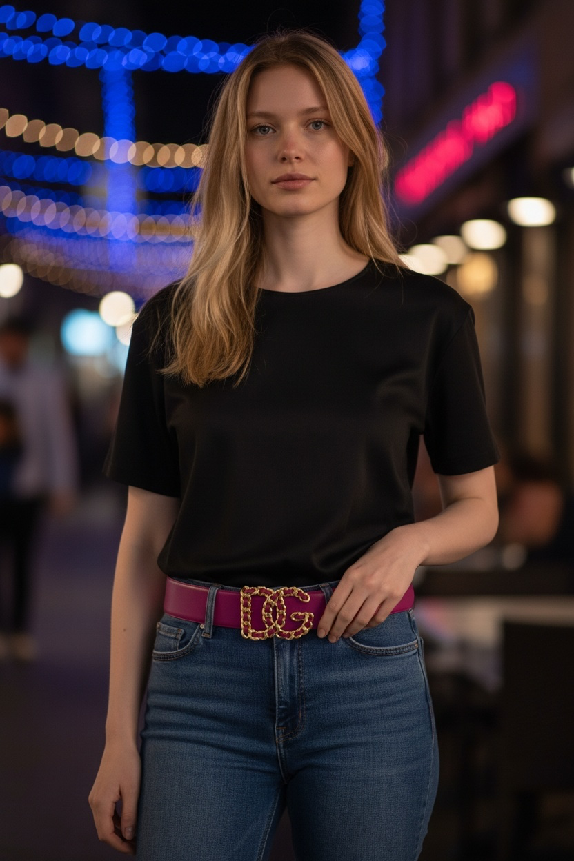 Dolce & Gabbana - Pink Wide NWT Belt