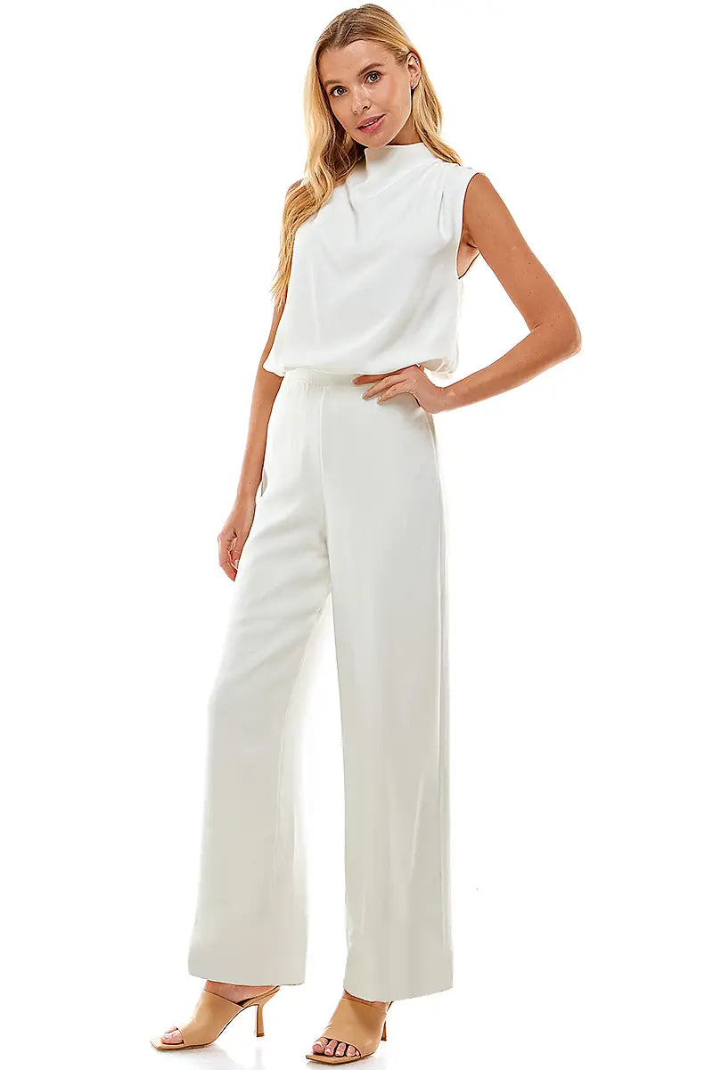 Cowl Neck Straight Leg Jumpsuit - Premium Apparel & Accessories from TCEC - Just $50! Shop now at Ida Louise Boutique