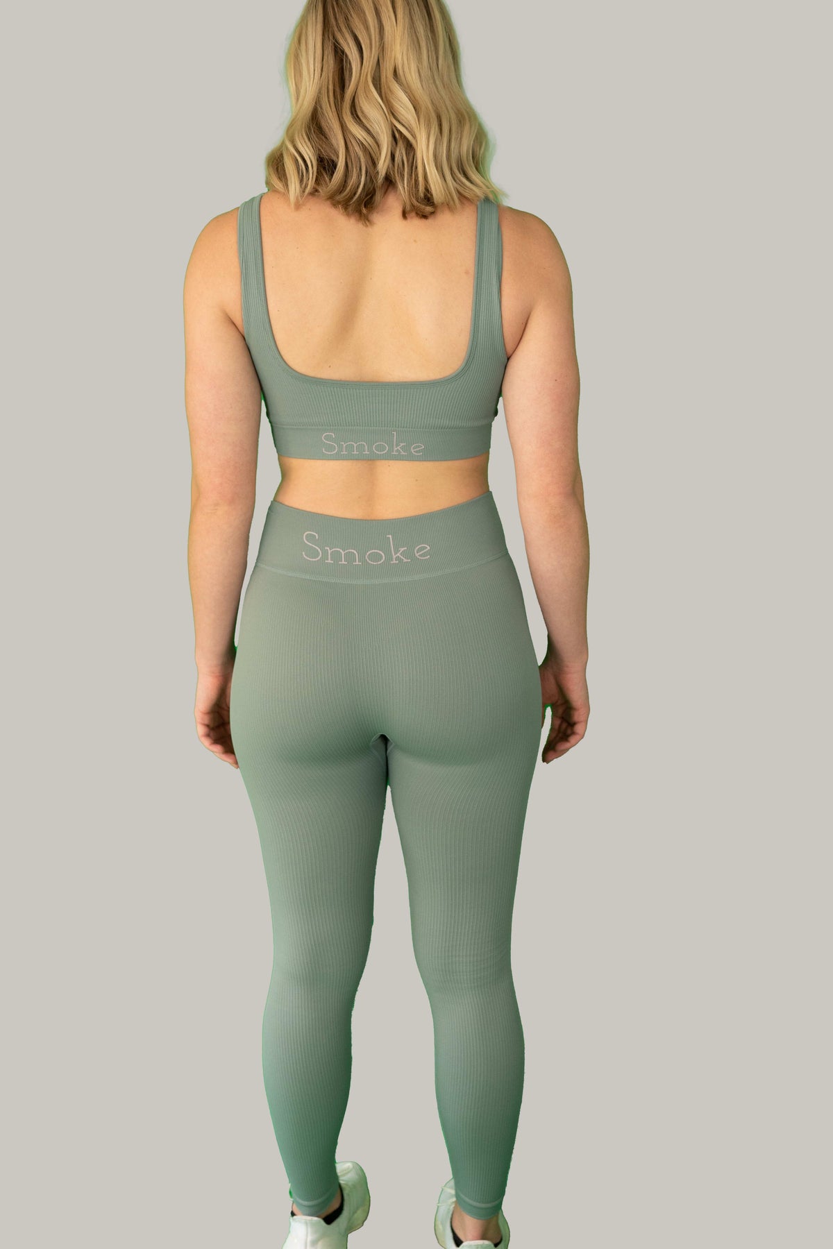 Smoke Ribbed Seamless Set - Premium Leggings from Ida Louise Boutique - Just $36! Shop now at Ida Louise Boutique