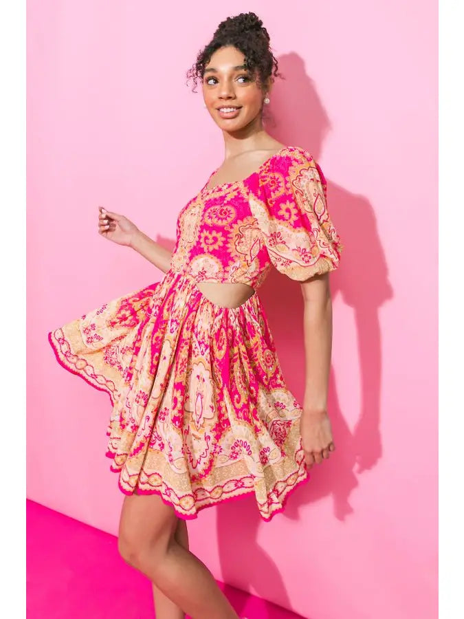 Summer Magenta Mini Dress - Premium dresses from FLYING TOMATO - Just $64! Shop now at Ida Louise Boutique