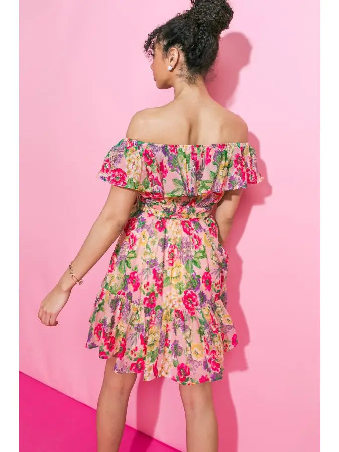 Flora Printed Mini Dress - Premium Dresses from FLYING TOMATO - Just $48! Shop now at Ida Louise Boutique