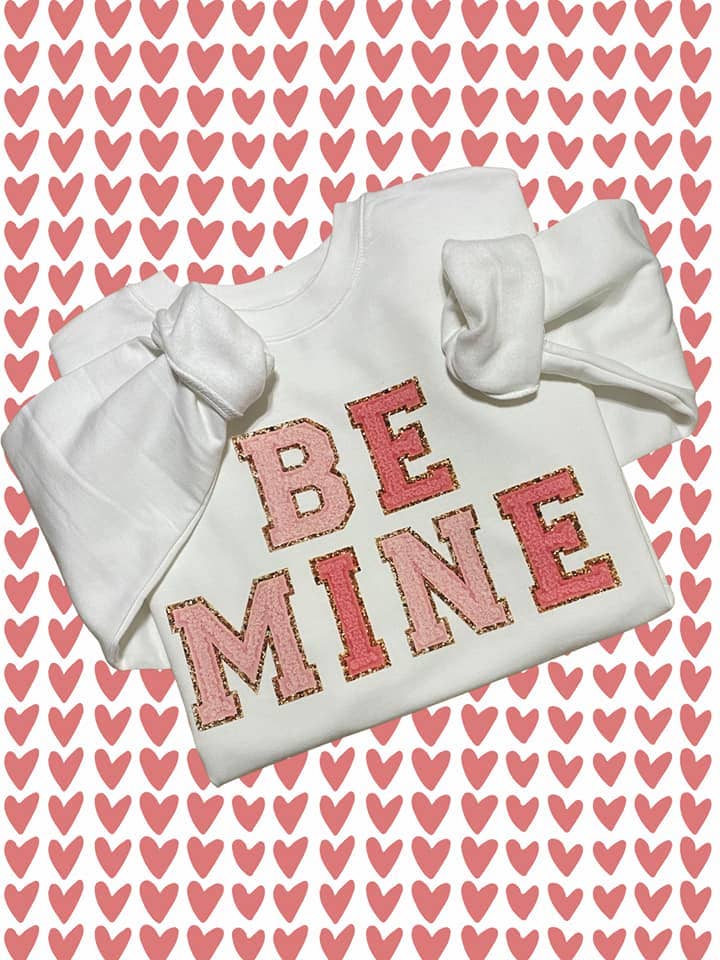 BE MINE- Faux Patch Letters - Premium Apparel & Accessories from Simply Savvy - Just $46! Shop now at Ida Louise Boutique