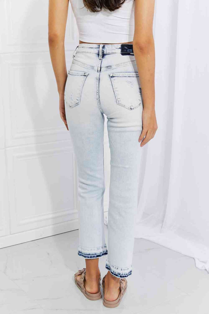RISEN Camille Acid Wash Crop Straight Jeans - Premium Jeans from Trendsi - Just $72! Shop now at Ida Louise Boutique