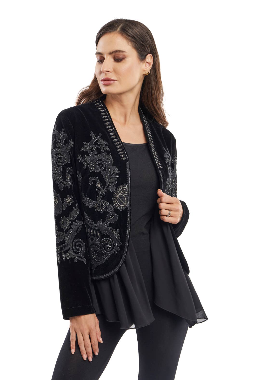 Velvet Embroidered Black Jacket - Premium Blazer from Adore - Just $85! Shop now at Ida Louise Boutique