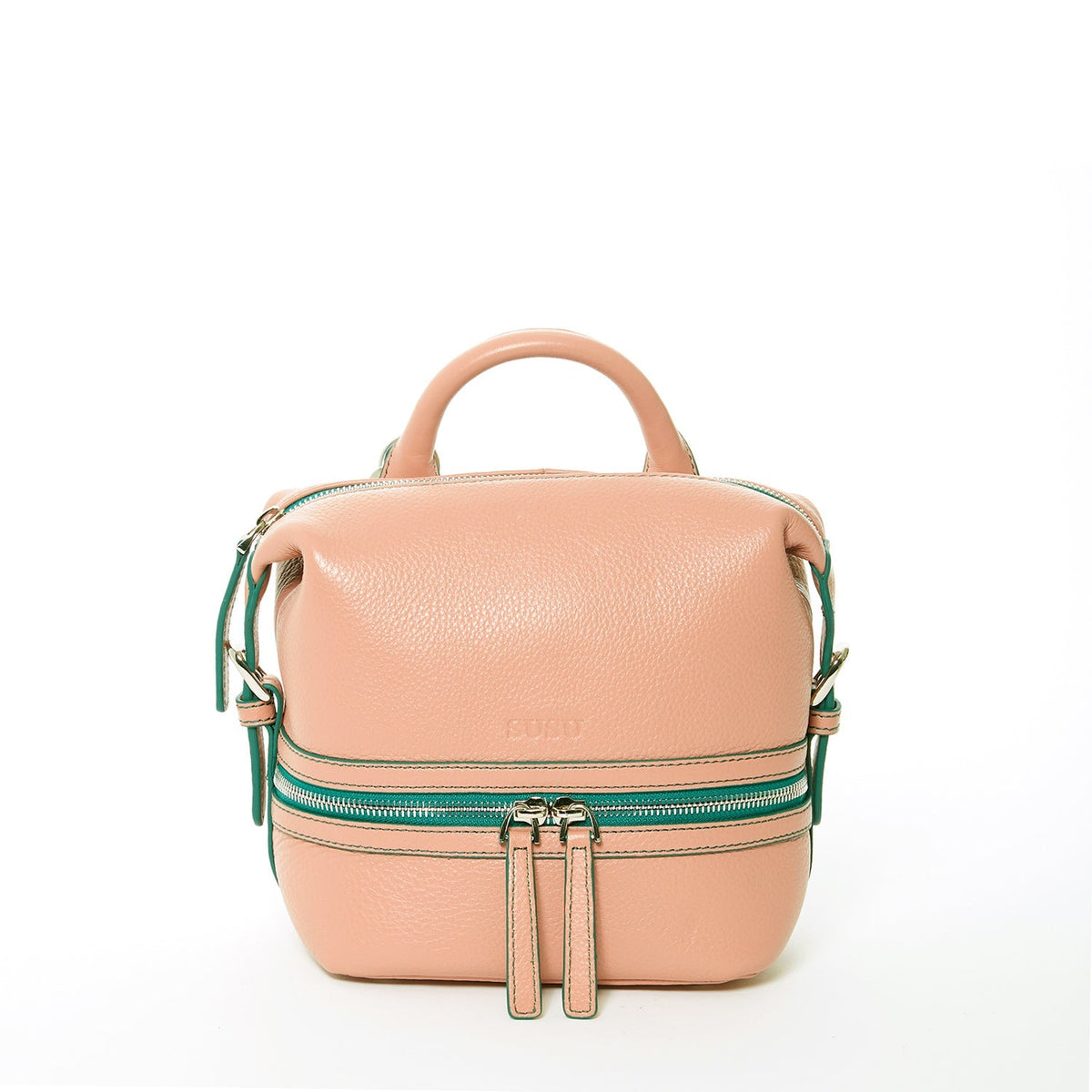 Ashley Small Pink Leather Backpack Purse - Premium clutch from SUSU - Just $295! Shop now at Ida Louise Boutique