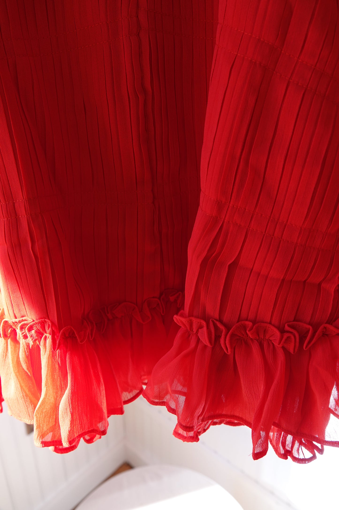 Red Lantern Sleeved Mini Dress