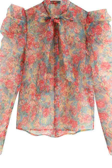 Organza Puff Sleeve Blouse - Premium  from Ida Louise Boutique - Just $44! Shop now at Ida Louise Boutique