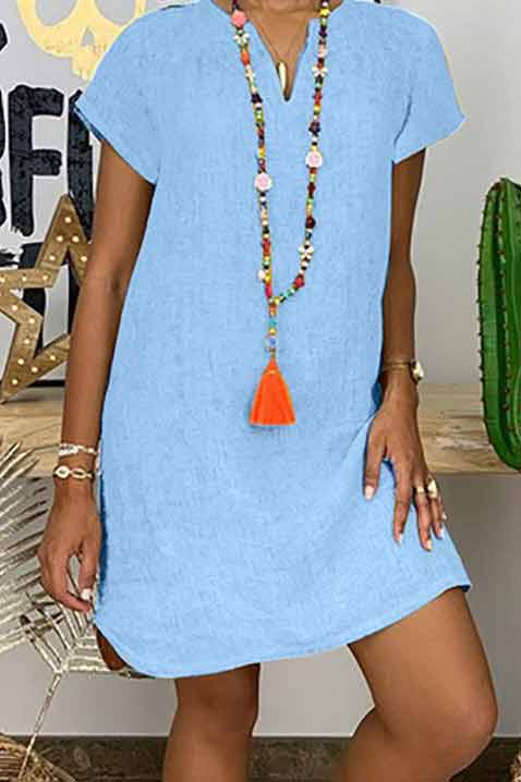 V-Neck Linen Dress - Premium  from Ida Louise Boutique - Just $18! Shop now at Ida Louise Boutique