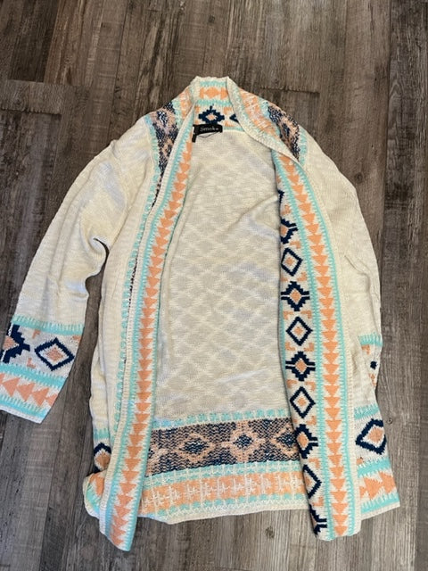 Aztec Printed Cardigan - Premium Sweater from Ida Louise Boutique - Just $20! Shop now at Ida Louise Boutique