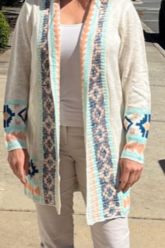 Aztec Printed Cardigan - Premium Sweater from Ida Louise Boutique - Just $20! Shop now at Ida Louise Boutique