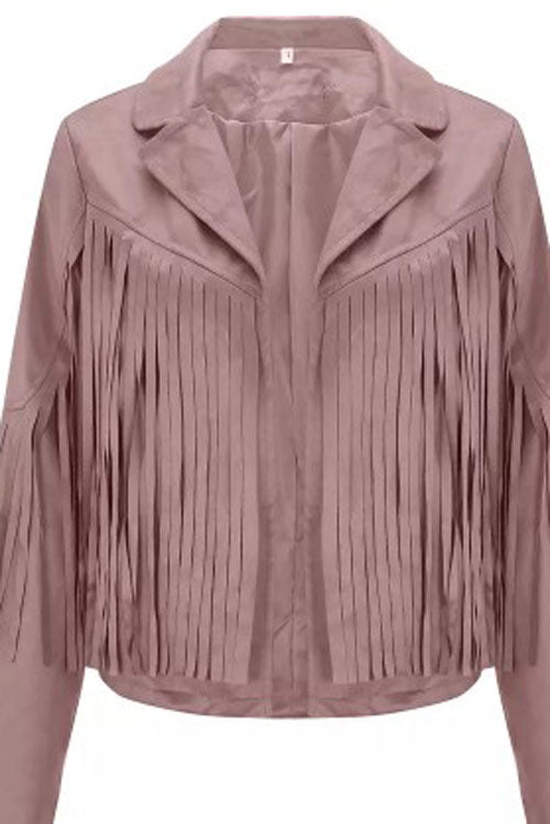 Pink Where You At? Fringe Jacket - Premium Jacket from Ida Louise Boutique - Just $54! Shop now at Ida Louise Boutique