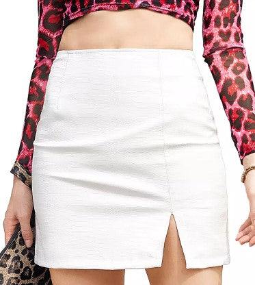 Smoke Faux Leather Croc Skirt - Premium Skirt from Ida Louise Boutique - Just $14! Shop now at Ida Louise Boutique