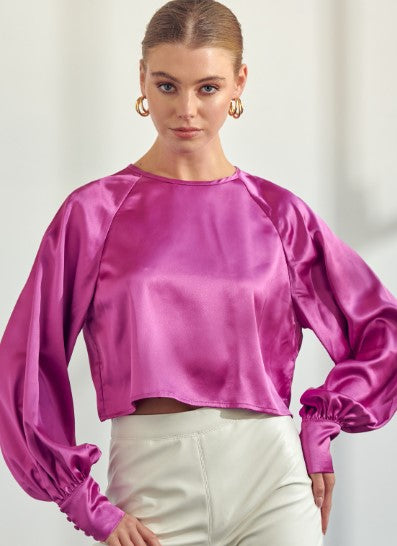 Magenta All Day Crop - Premium Apparel & Accessories from Ida Louise Boutique - Just $52! Shop now at Ida Louise Boutique