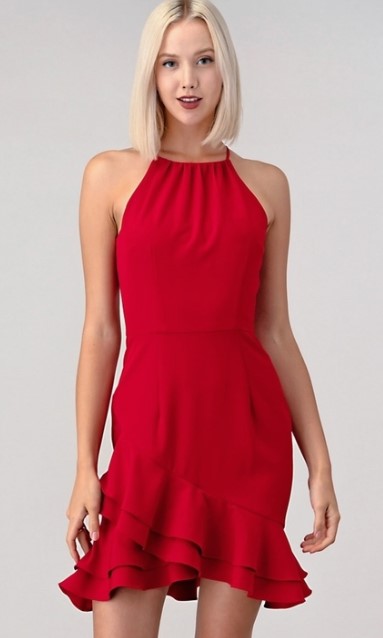 Red A-line Halter - Premium  from Ida Louise Boutique - Just $72! Shop now at Ida Louise Boutique