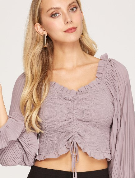 Take Me Out Mauve Crop - Premium  from Ida Louise Boutique - Just $50! Shop now at Ida Louise Boutique