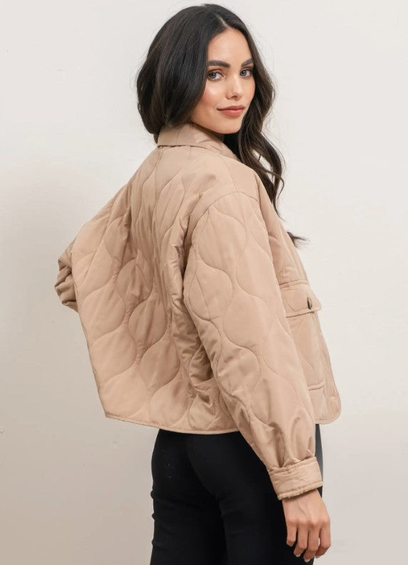 Tan for Life Quilted Jacket - Premium Apparel & Accessories from By The River - Just $48! Shop now at Ida Louise Boutique