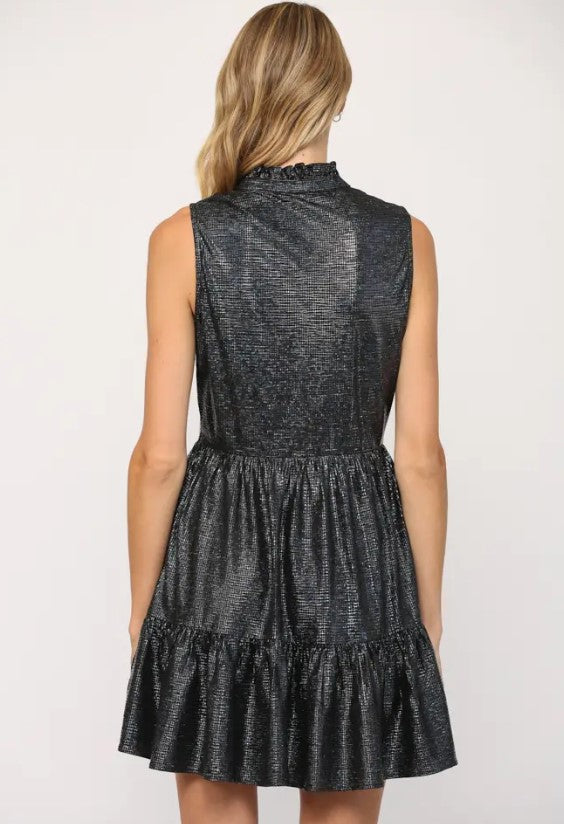 Midnight Holographic Ruffled Dress - Premium Apparel & Accessories from FATE - Just $68! Shop now at Ida Louise Boutique