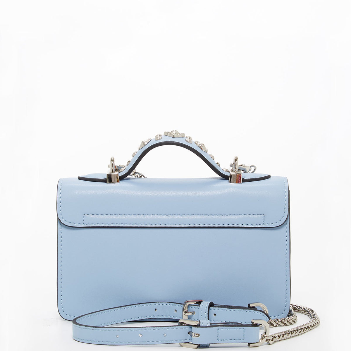 The Hollywood Light Blue Small Leather Bag - Premium Handbag from SUSU - Just $295! Shop now at Ida Louise Boutique