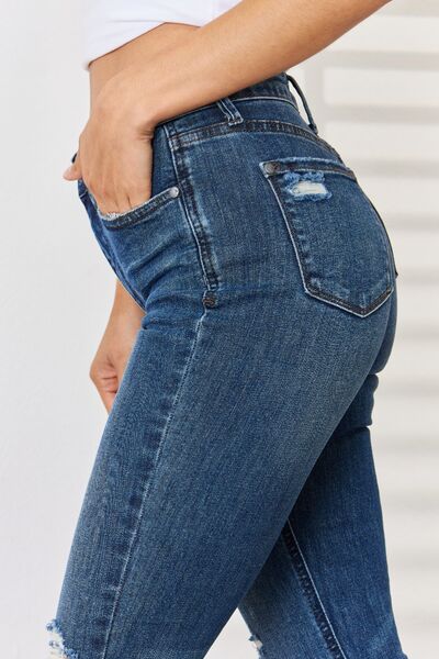 Judy Blue High Waist Distressed Skinny Jeans - Premium Jeans from Trendsi - Just $70! Shop now at Ida Louise Boutique