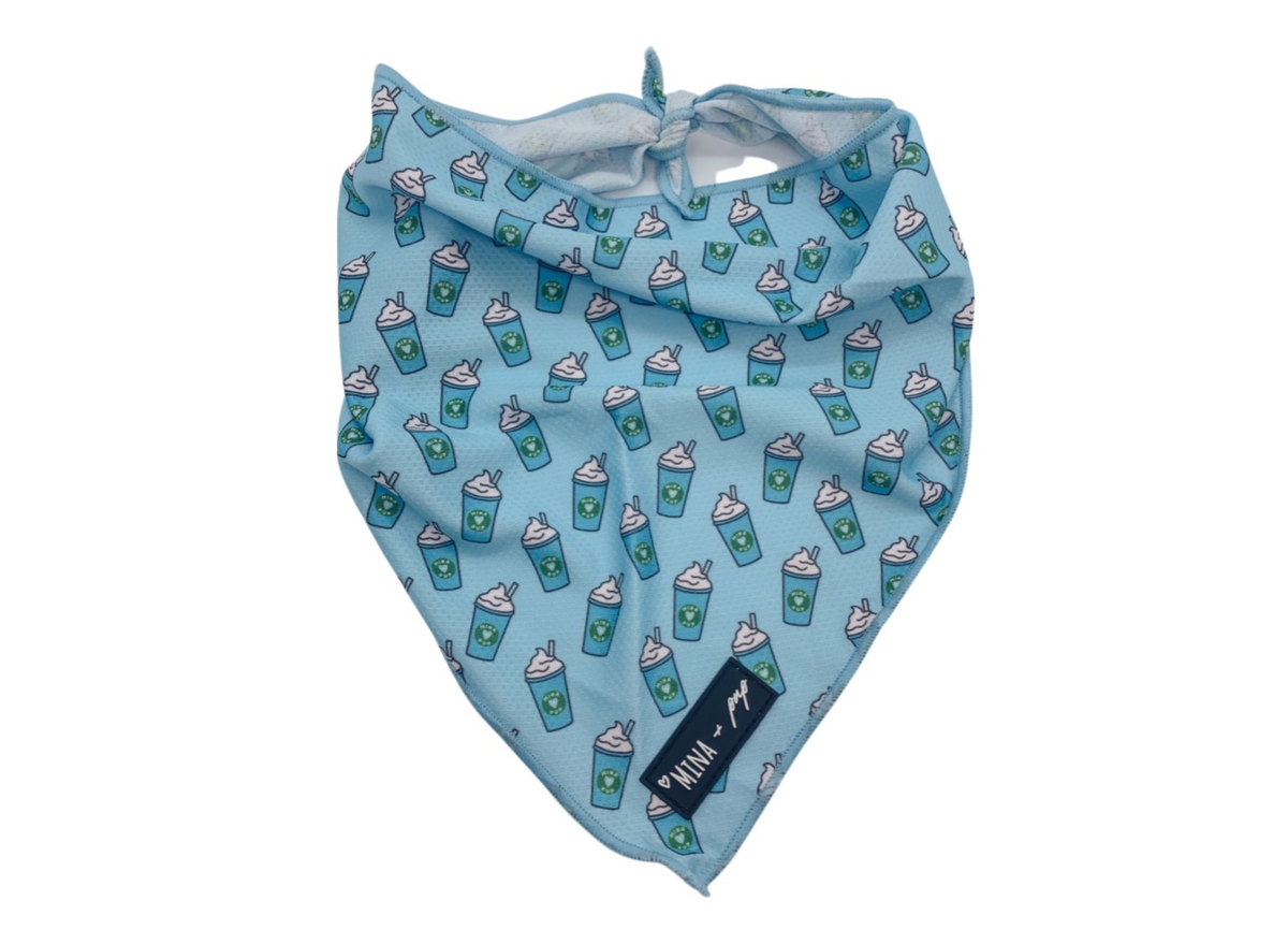Blue Pupshake Cooling Bandana - Premium bandana from Mina + Pup - Just $12! Shop now at Ida Louise Boutique