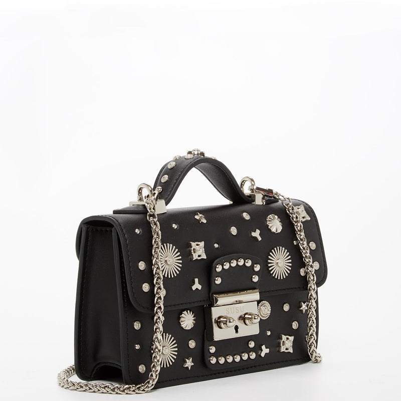 The Hollywood Studded Leather Crossbody Black - Premium Handbag from SUSU - Just $295! Shop now at Ida Louise Boutique