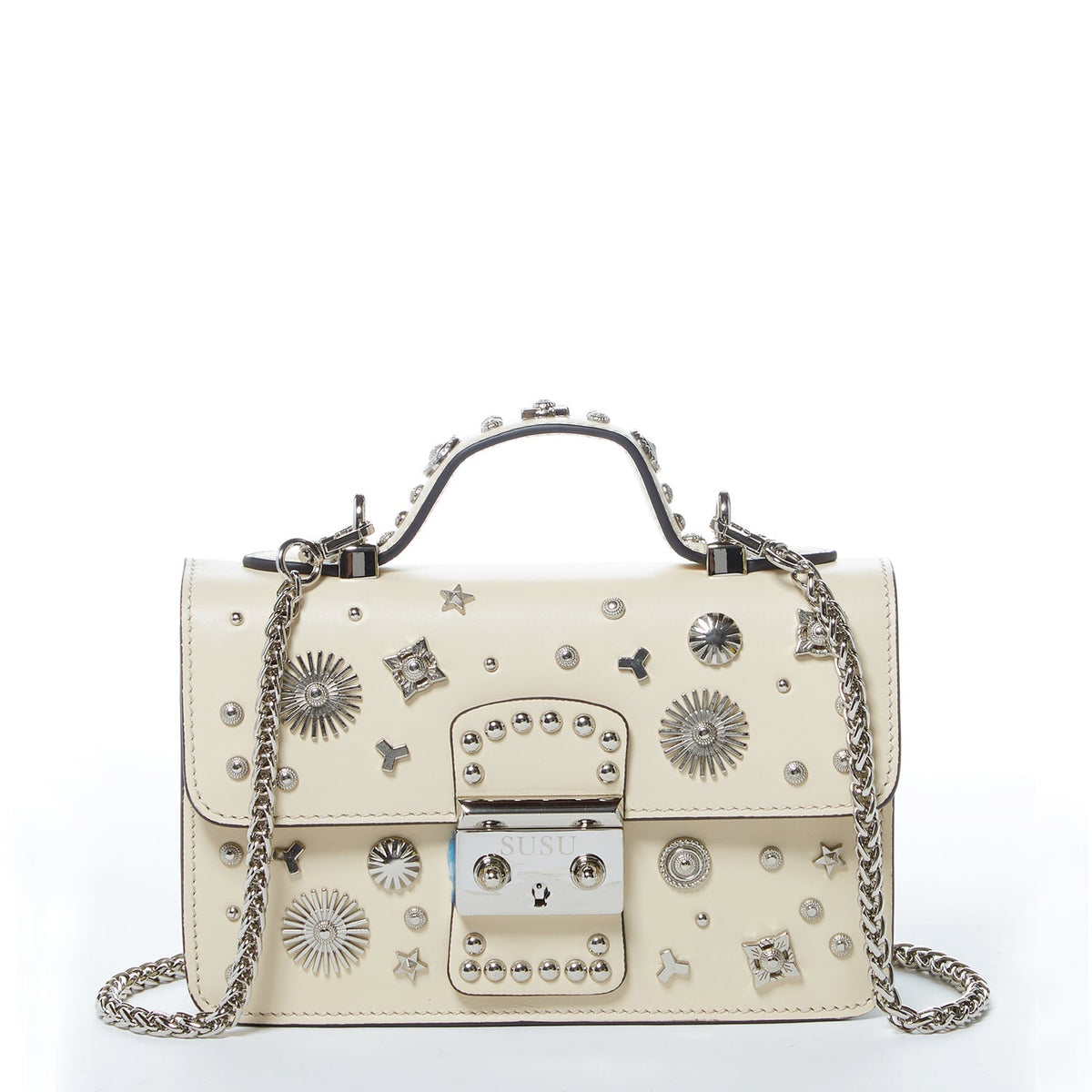 The Hollywood Leather Crossbody with Studs - Premium Handbag from SUSU - Just $295! Shop now at Ida Louise Boutique