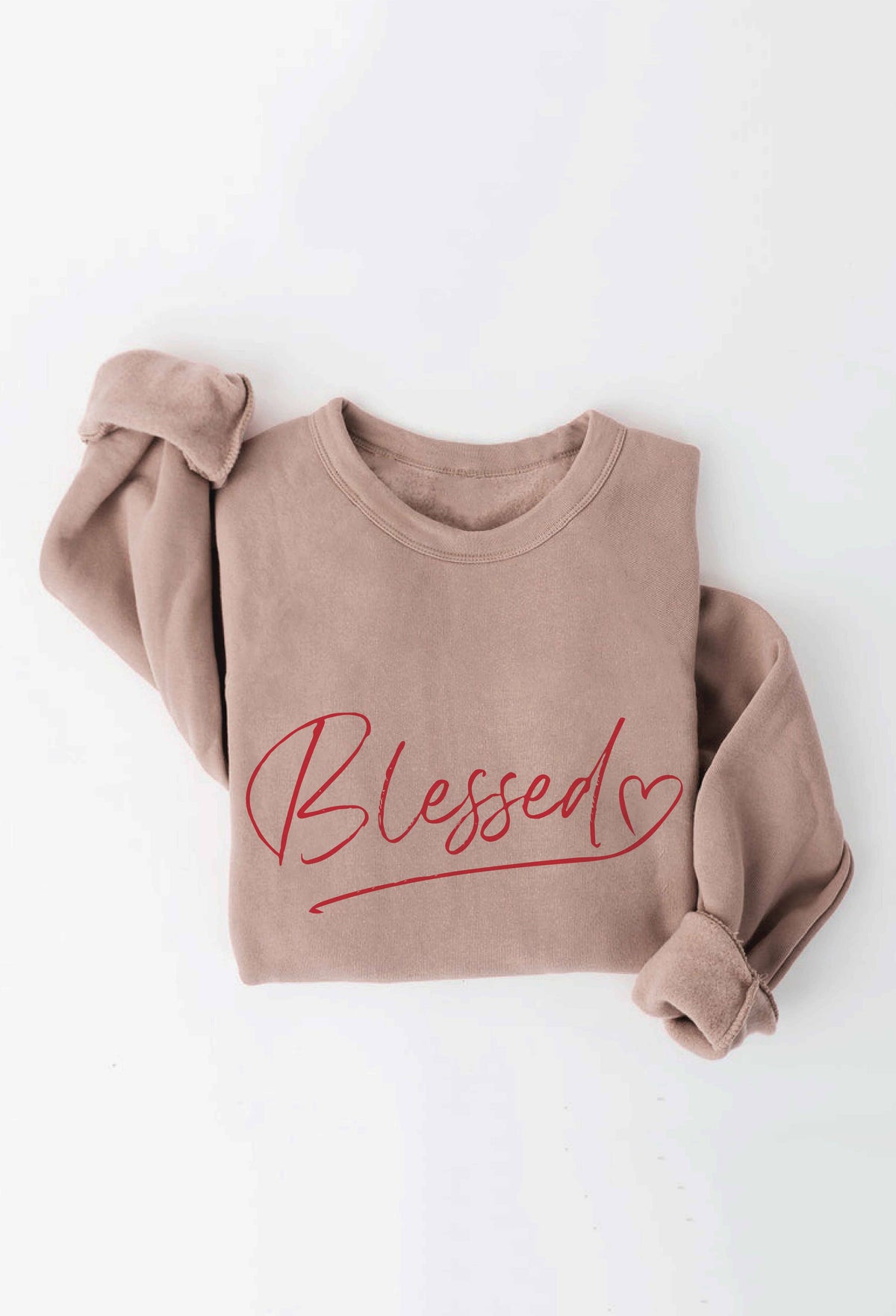 BLESSED Graphic Sweatshirt - Premium Sweatshirt from OAT COLLECTIVE - Just $56! Shop now at Ida Louise Boutique