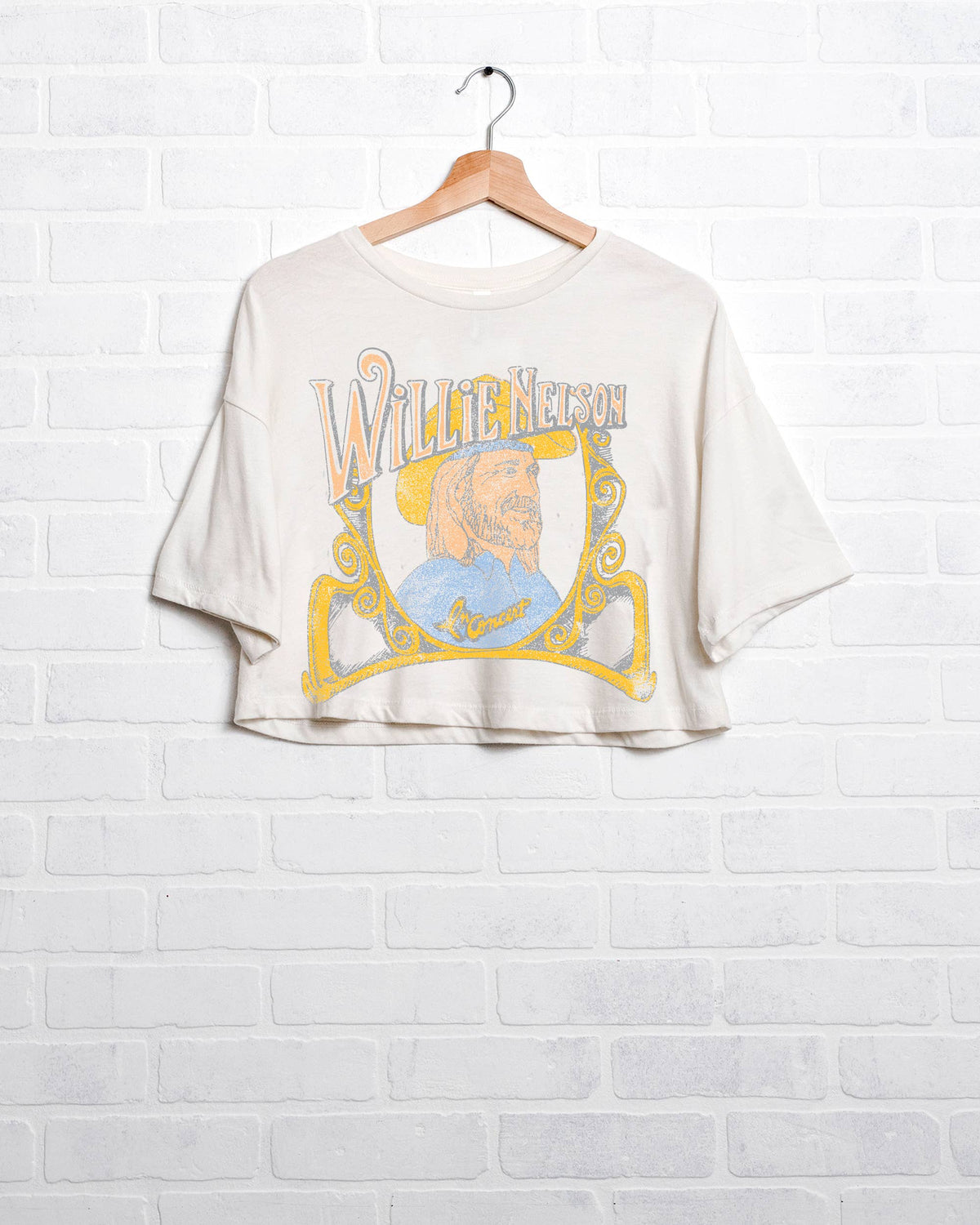 Willie Nelson In Concert Graphic Tee- licensed - Premium Tops from LivyLu - Just $46! Shop now at Ida Louise Boutique