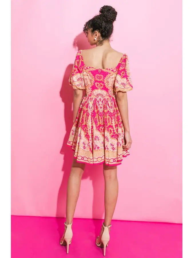 Summer Magenta Mini Dress - Premium dresses from FLYING TOMATO - Just $64! Shop now at Ida Louise Boutique