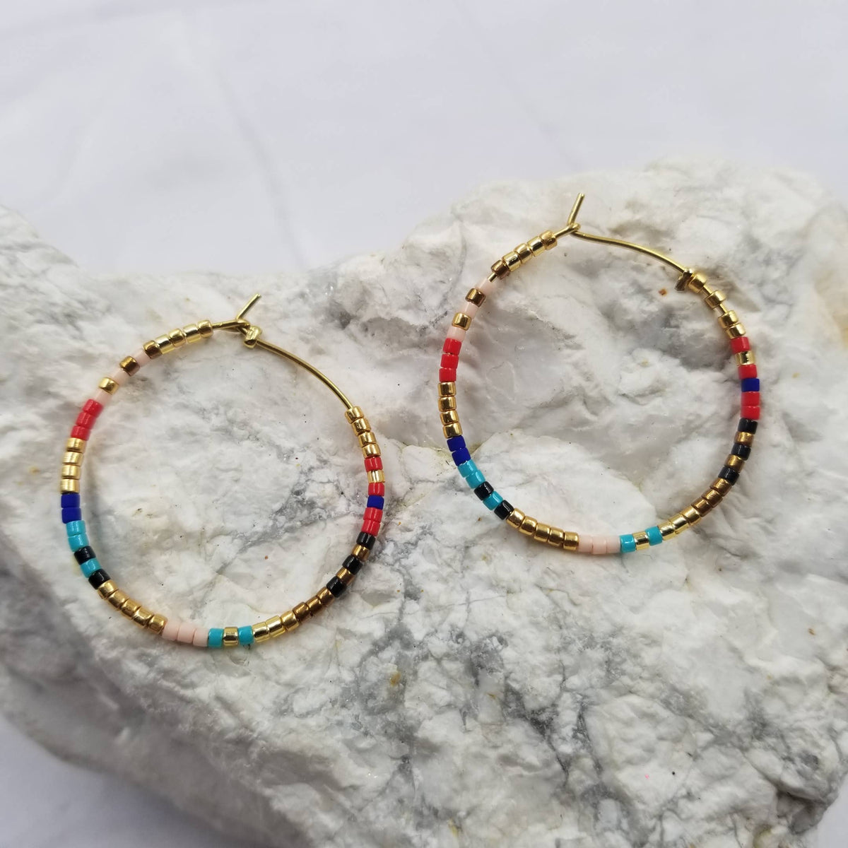 Boho Colorloop Beaded Earrings - Premium Apparel & Accessories from The Pretty Jewellery - Just $14! Shop now at Ida Louise Boutique