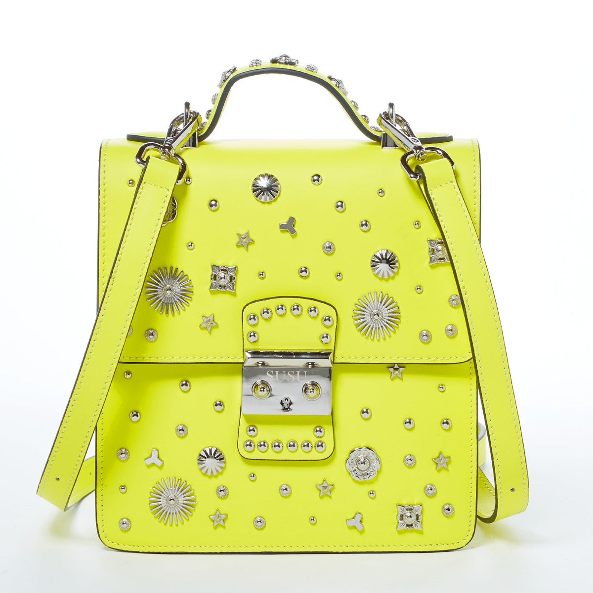 The Hollywood Backpack Purse Leather Yellow - Premium bakcpack from SUSU - Just $370! Shop now at Ida Louise Boutique