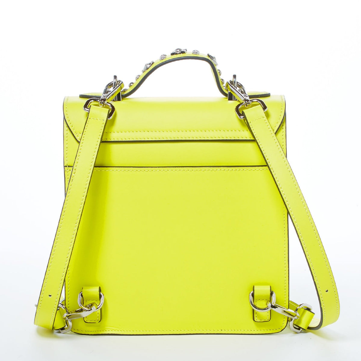 The Hollywood Backpack Purse Leather Yellow - Premium Backpack from SUSU - Just $370! Shop now at Ida Louise Boutique
