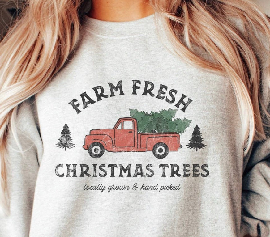 Sale-Christmas Tree Farm Sweatshirt - Premium Top from Cypress Slough Outfitters - Just $40! Shop now at Ida Louise Boutique