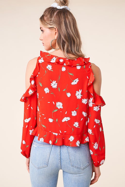 Tomato Red Crop - Premium Tops from Ida Louise Boutique - Just $22! Shop now at Ida Louise Boutique