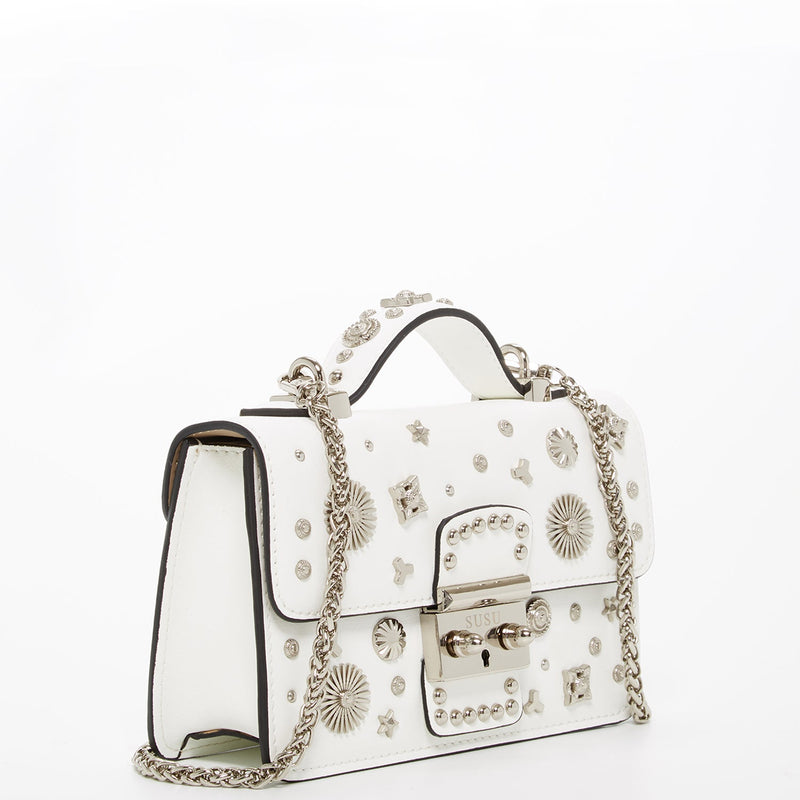 The Hollywood White Leather Crossbody Bag - Premium Handbag from SUSU - Just $295! Shop now at Ida Louise Boutique